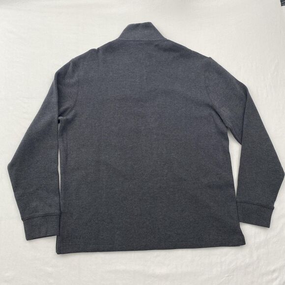Polo Ralph Lauren 1/4 Zip Sweater Gray Cotton Pony Logo Mens Large - Picture 3 of 10